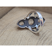 Echt zilveren ring met bergkristal